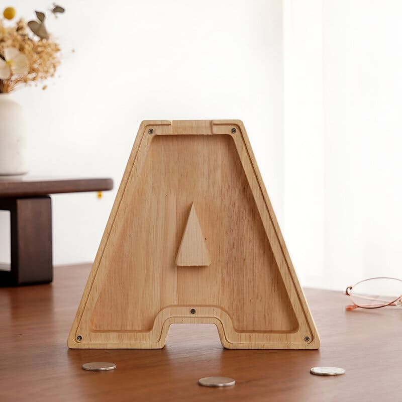 Tirelire Lettre en Bois