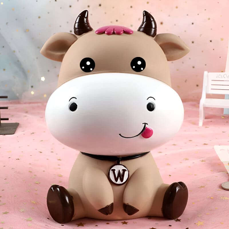 Tirelire Vache Rose