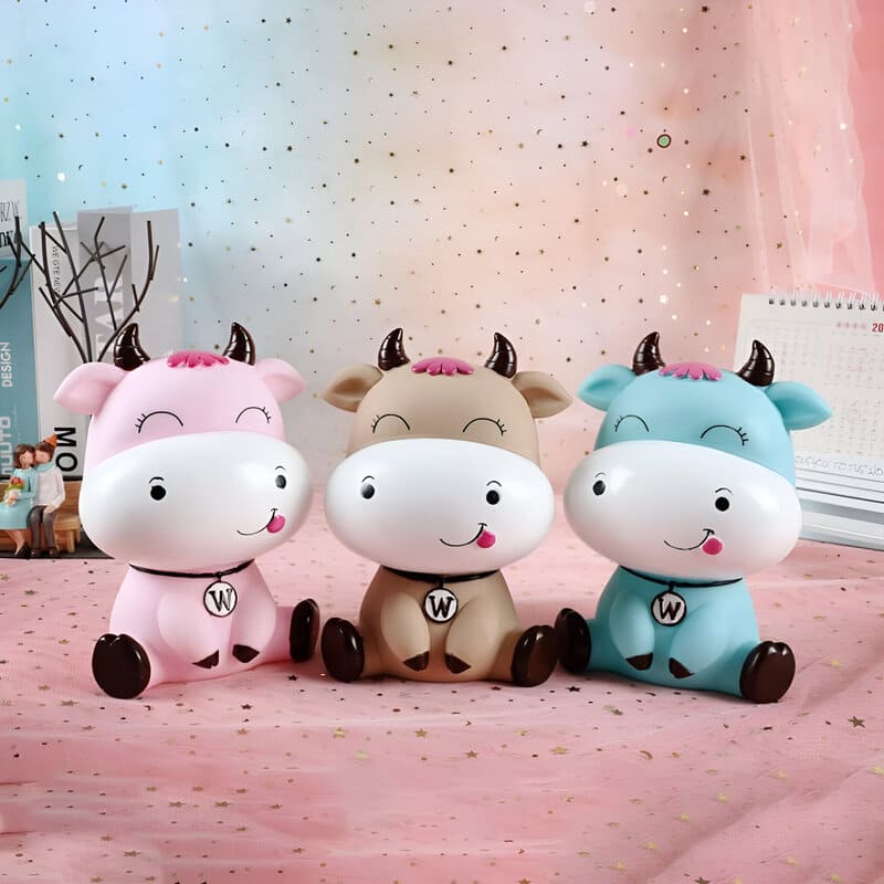 Tirelire Vache Rose