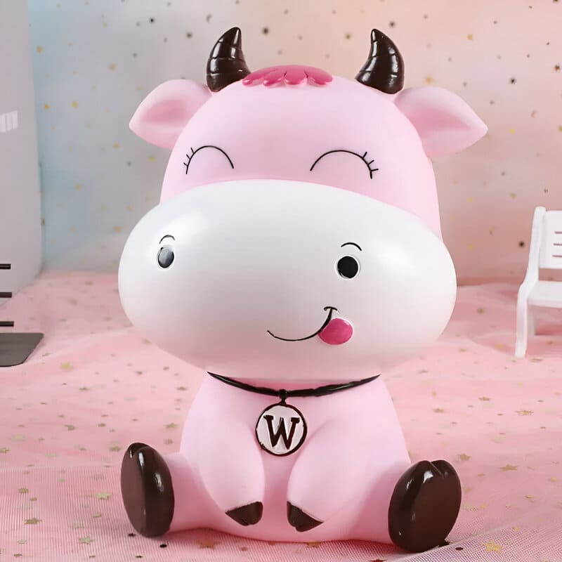Tirelire Vache Rose