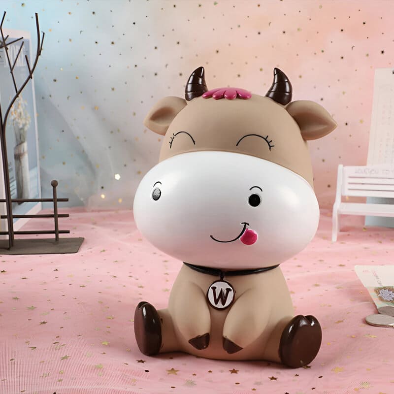 Tirelire Vache Rose